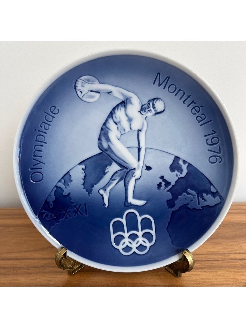ROYAL COPENHAGEN Vintage 1976 Montreal Olympiade Porcelain Plate Collectible